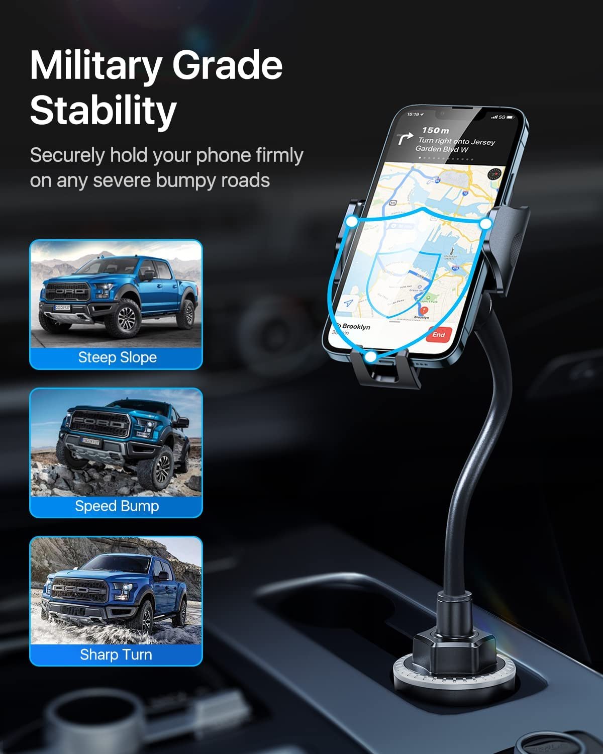 Phone holder for Car - OEM flexible gooseneck and industrial component