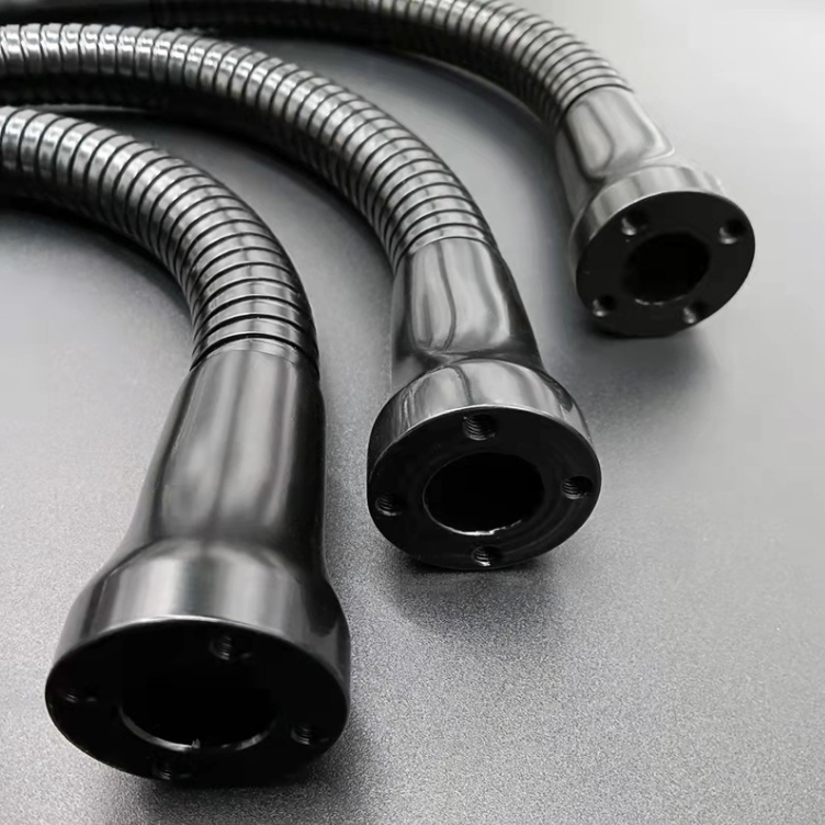 black plated flexible gooseneck tubing finish